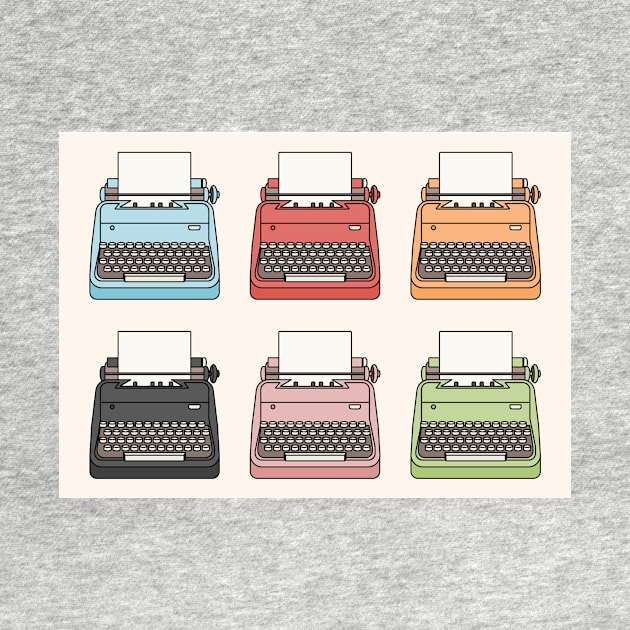 Cute Colourful Typewriters by RumourHasIt